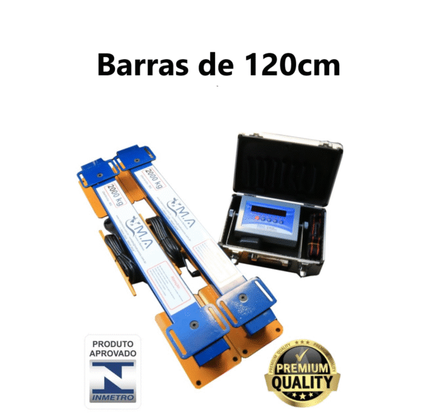 Balança Com Barras 120cm capacidade 4.000kg APROVADA PELO INMETRO
