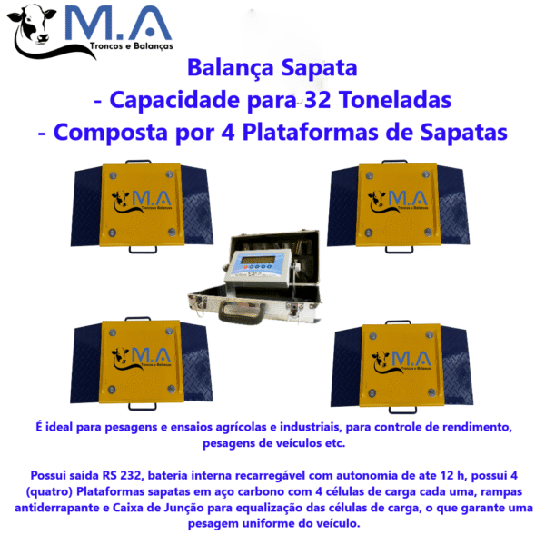 Balança Sapata - Capacidade Para 32 Toneladas